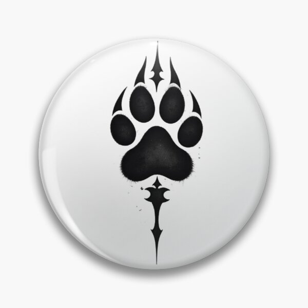 Item preview, Dark Paw – Gothic Black Wolf Paw Print Design designed and sold by aloksahu123.