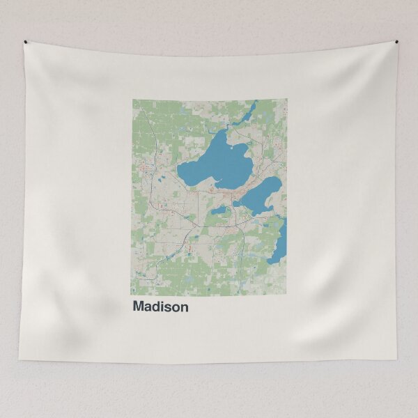 Item preview, Madison Minimalistic Map Art designed and sold by MapsNerd.