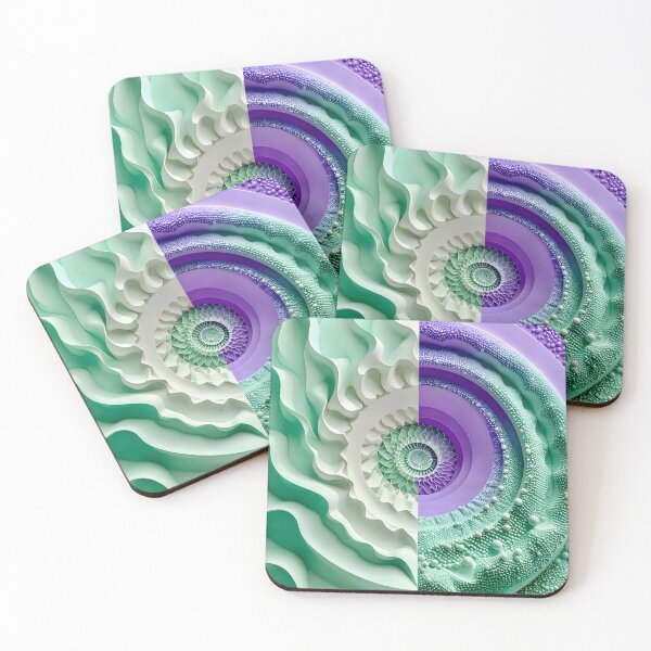 Item preview, Duality of Mint Waves and Lavender Beads designed and sold by Vicky Brago-Mitchell®.