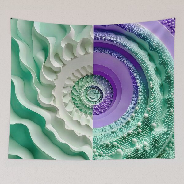 Item preview, Duality of Mint Waves and Lavender Beads designed and sold by Vicky Brago-Mitchell®.
