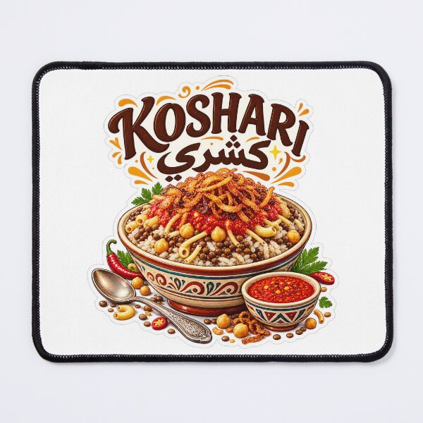 Item preview, Egyptian Koshari Food Art | Traditional Cairo Cuisine | Street Food Sticker Graphic designed and sold by FlatInkStudio.