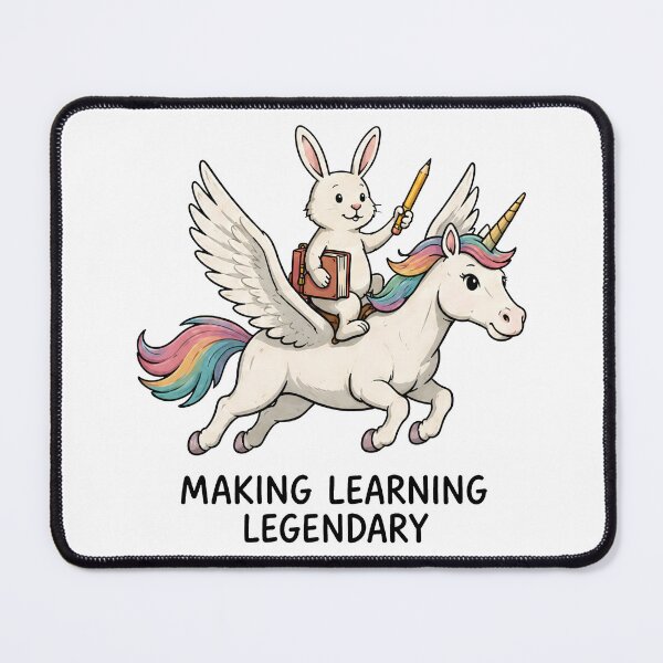 Item preview, Making Learning Legendary — Cute Bunny Unicorn Reading Teacher Back to School Shirt designed and sold by MAPDDesigns.