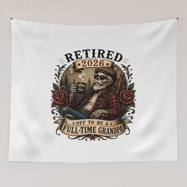 Item preview, Retired 2026 Off To Be A Full-Time Grandpa - Funny Skeleton Grandpa Retirement designed and sold by Neurospicy Trolls.