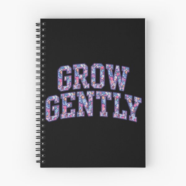 Item preview, Grow Gently Floral Varsity Letters - Retro Collegiate Flower Typography Positivity designed and sold by MAPDDesigns.