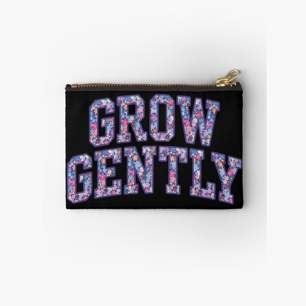 Item preview, Grow Gently Floral Varsity Letters - Retro Collegiate Flower Typography Positivity designed and sold by MAPDDesigns.