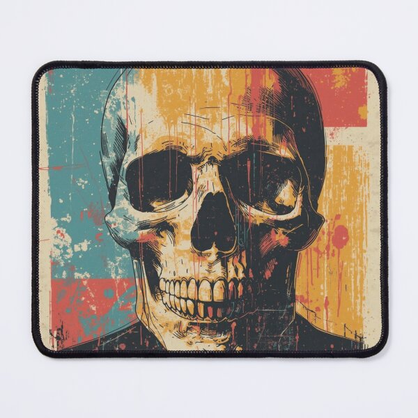 Item preview, Retro Grunge Skull Colorful Pop Art designed and sold by ERODED SELF.