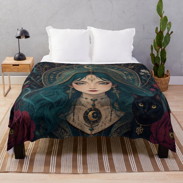 Item preview, Celestial Priestess Sisters – Gothic Art Nouveau Witch Fantasy designed and sold by FriskyLemur.