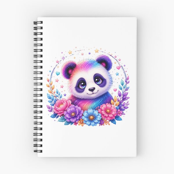 Item preview, Cute Rainbow Panda with Colorful Flowers designed and sold by MySthore.