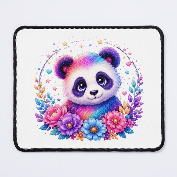 Item preview, Cute Rainbow Panda with Colorful Flowers designed and sold by MySthore.