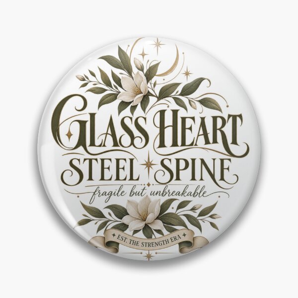 Item preview, Glass Heart Steel Spine Sad Girl Design designed and sold by InkroarCo.