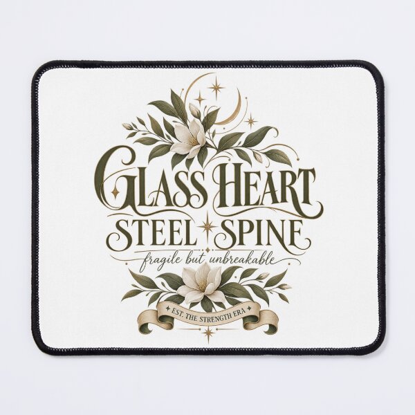 Item preview, Glass Heart Steel Spine Sad Girl Design designed and sold by InkroarCo.