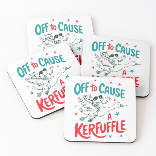 Item preview, Off to Cause a Kerfuffle – Funny Mischievous Animal Art designed and sold by BackTWO.