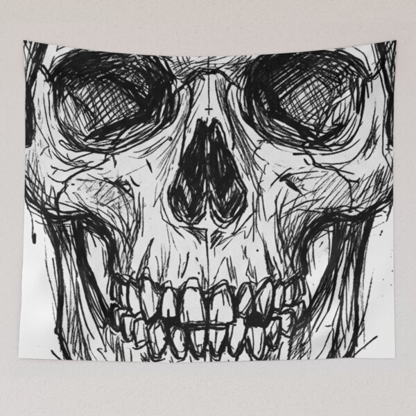 Item preview, Skull sketch designed and sold by The King's general goods.