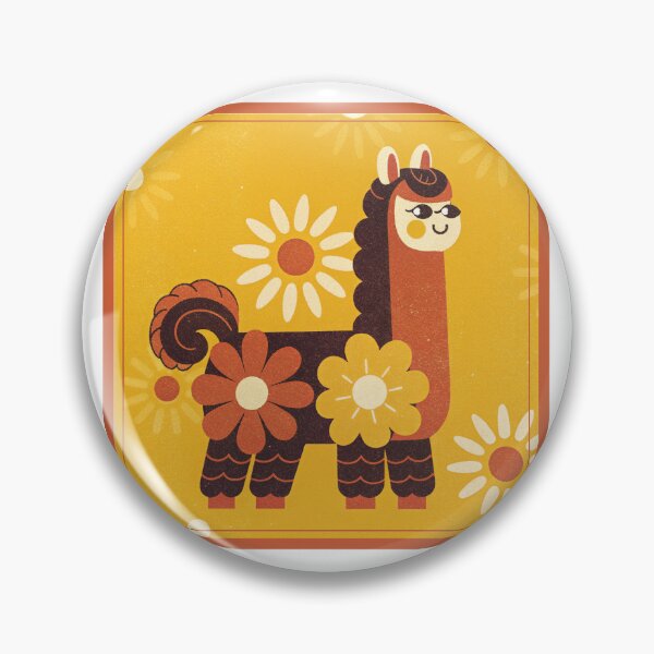 Item preview, Cute Retro Flower Llama Cute Vintage Alpaca Floral Art for Kids designed and sold by asliberry.