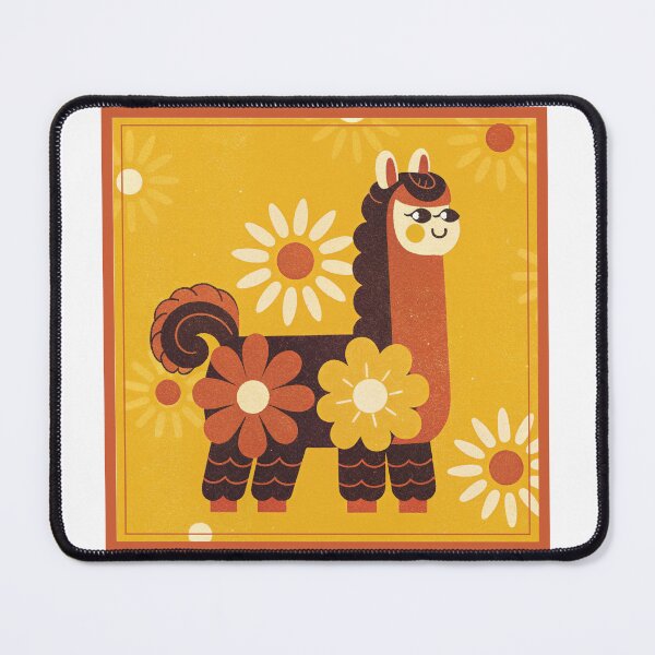 Item preview, Cute Retro Flower Llama Cute Vintage Alpaca Floral Art for Kids designed and sold by asliberry.
