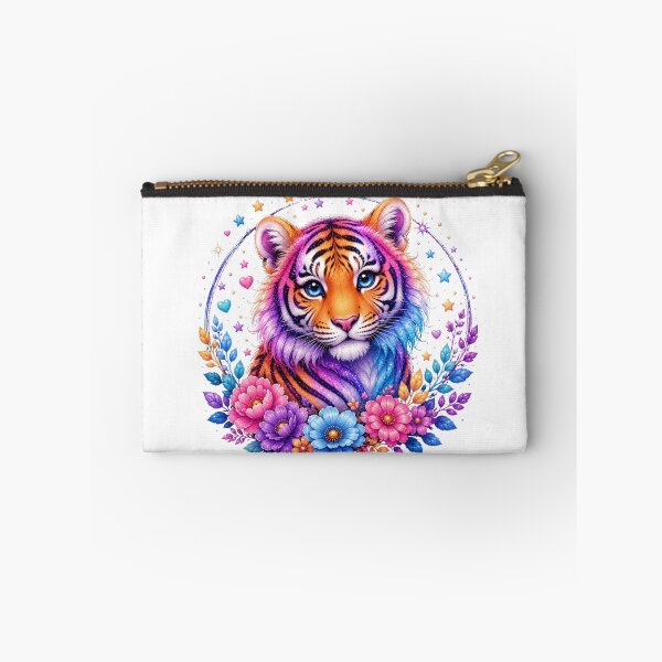 Item preview, Colorful Rainbow Tiger with Flowers designed and sold by MySthore.