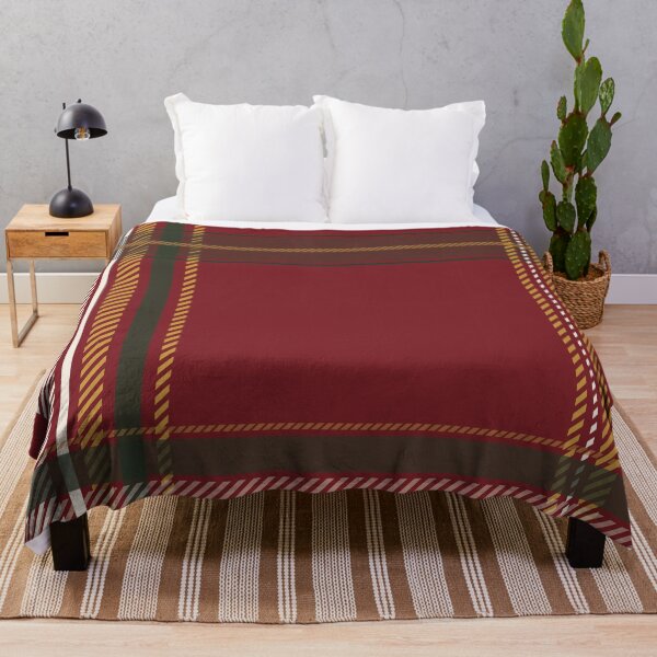 Item preview, Festive Deep Burgundy & Gold Plaid Pattern designed and sold by Momoko-Hikaru.