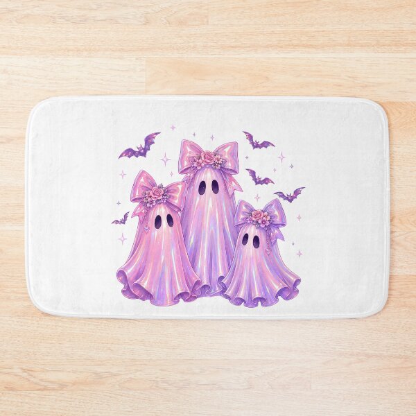 Item preview, Pink Holographic Coquette Ghosts - Cute Pastel Halloween Trio designed and sold by Neurospicy Trolls.