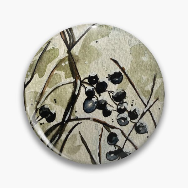 Item preview, Shrub Branches with Berries in Subtle Watercolour designed and sold by LakeArtWorks.