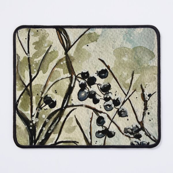 Item preview, Shrub Branches with Berries in Subtle Watercolour designed and sold by LakeArtWorks.