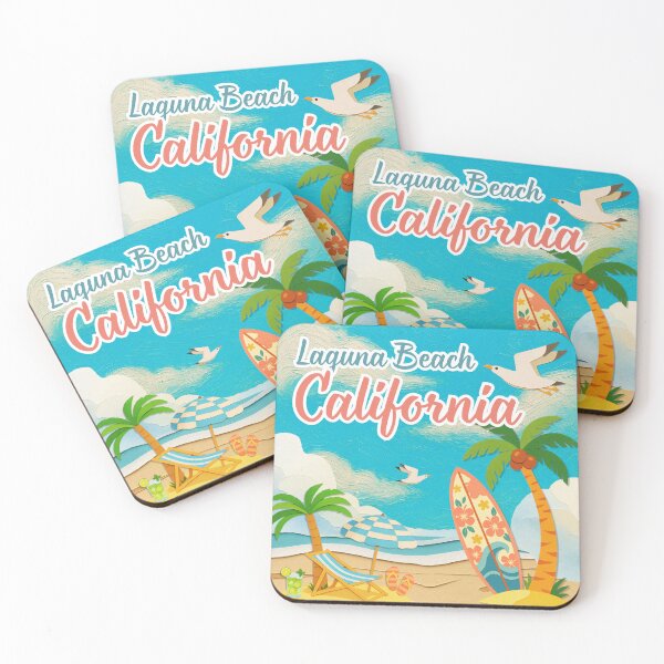 Item preview, Laguna Beach California Retro Papercraft Beach Art | Vacation Souvenir designed and sold by DonnaRaine.