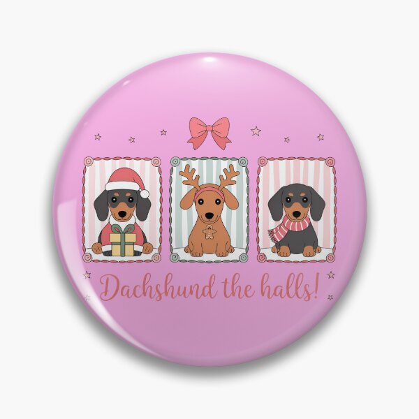 Item preview, Preppy Christmas Dachshund – Festive Holiday Dog Art designed and sold by BackTWO.