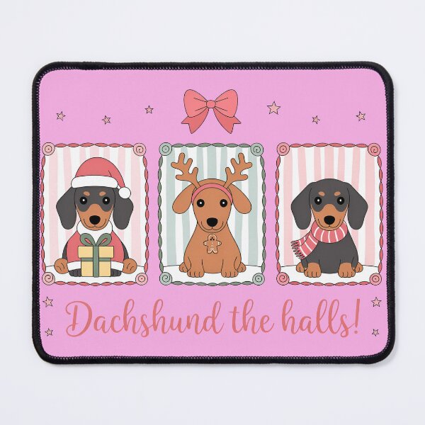 Item preview, Preppy Christmas Dachshund – Festive Holiday Dog Art designed and sold by BackTWO.