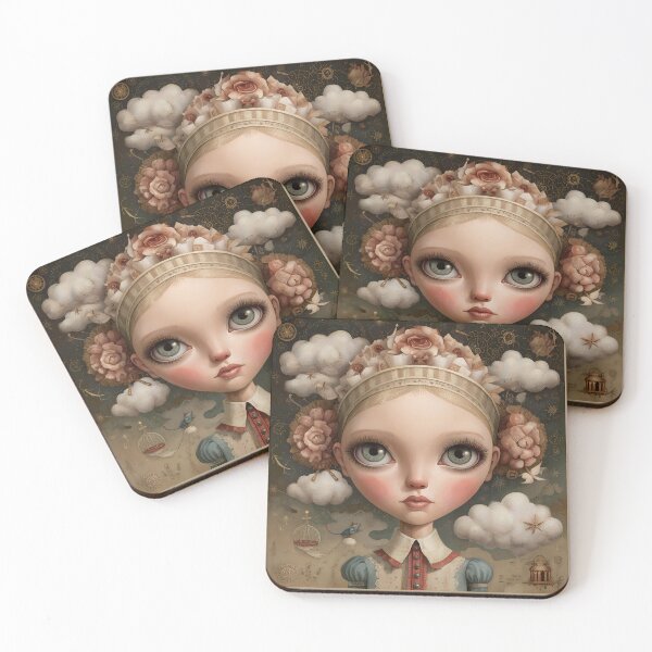 Item preview, Whimsical Cloud Doll Portrait designed and sold by SiralyInk.