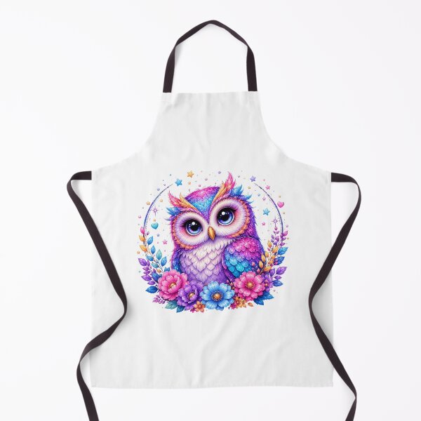 Item preview, Cute Magical Rainbow Owl with Flowers designed and sold by MySthore.