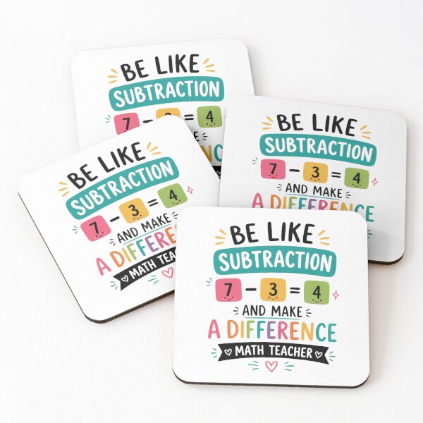 Item preview, Be Like Subtraction and Make A Difference Math Teacher 1 designed and sold by Positive&FunnyThings.