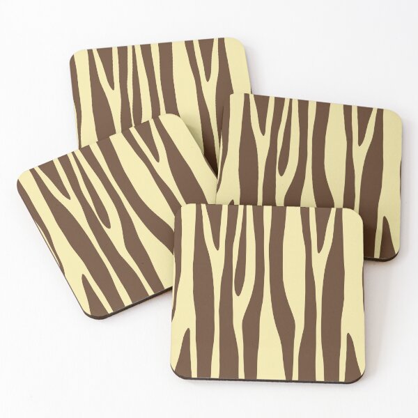 Item preview, Abstract Organic Wild Stripe Pattern in Chocolate Brown and Butter Yellow designed and sold by kierkegaard.