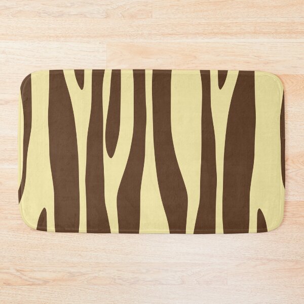 Item preview, Abstract Organic Wild Stripe Pattern in Chocolate Brown and Butter Yellow designed and sold by kierkegaard.