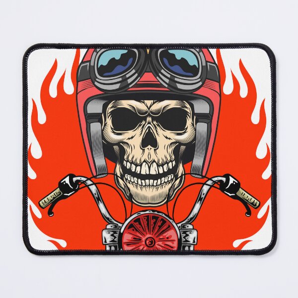 Item preview, Born to Ride Flaming Biker Skull with Helmet designed and sold by V8Green.