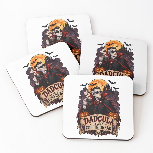 Item preview, Dadcula Needs A Coffin Break - Funny Dracula Dad Halloween Coffee designed and sold by Neurospicy Trolls.