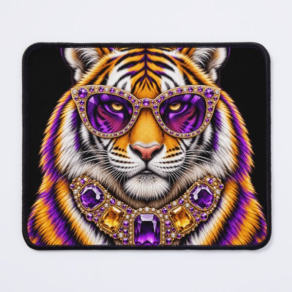 Item preview, Purple Gold Tigers School Sports Team Spirit Boys Girls Glam Tiger designed and sold by 76Valeria.