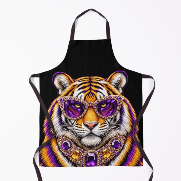 Item preview, Purple Gold Tigers School Sports Team Spirit Boys Girls Glam Tiger designed and sold by 76Valeria.