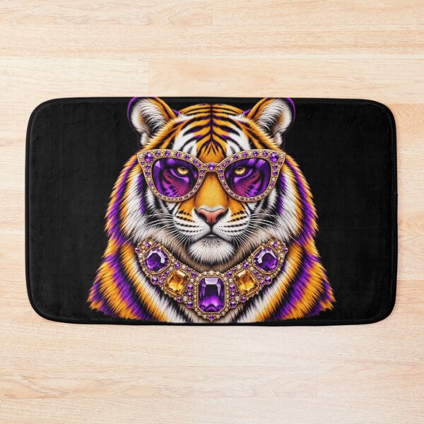 Item preview, Purple Gold Tigers School Sports Team Spirit Boys Girls Glam Tiger designed and sold by 76Valeria.