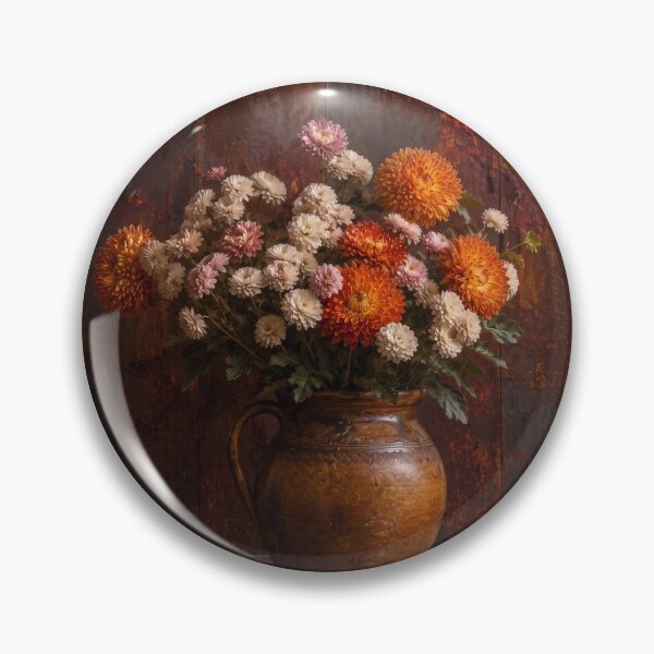 Item preview, Autumn Blossoms on Rust designed and sold by DansCreations42.
