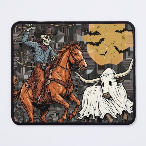 Item preview, Spooky Skeleton Cowboy – Western Halloween Art designed and sold by BackTWO.