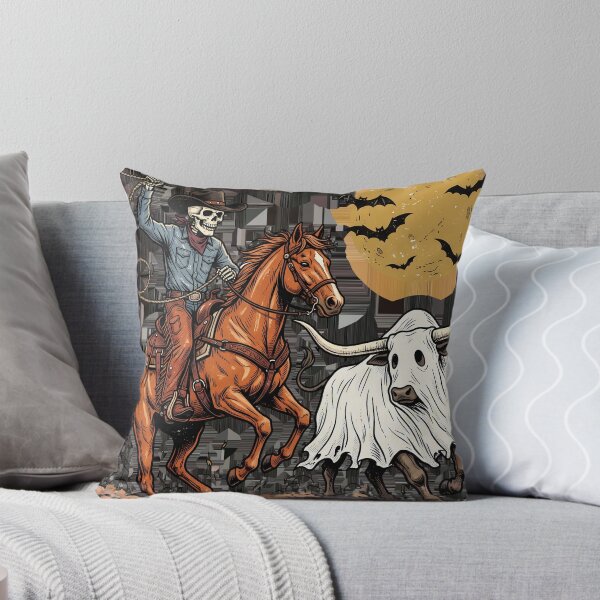 Item preview, Spooky Skeleton Cowboy – Western Halloween Art designed and sold by BackTWO.
