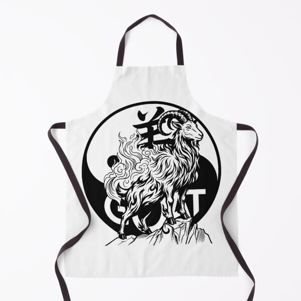 Item preview, Yin Yang Fire Goat Majestic Celestial Ram Chinese Zodiac Art designed and sold by taogiauco.