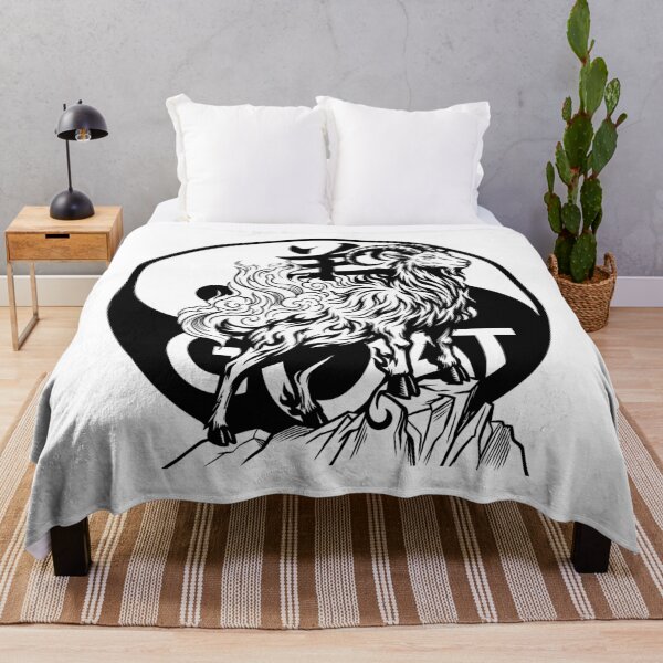 Item preview, Yin Yang Fire Goat Majestic Celestial Ram Chinese Zodiac Art designed and sold by taogiauco.