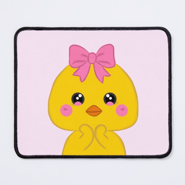 Item preview, Shy Kawaii Chick with Pink Bow – Cute Baby Chick Illustration designed and sold by Kanikawaii.