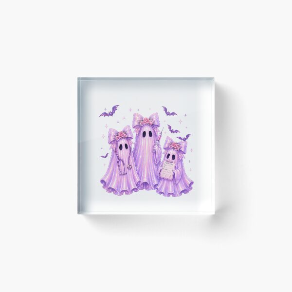 Item preview, Pink Holographic Ghost Nurses - Cute Spooky Nurse Squad Halloween Y2K Halloween Ghosts designed and sold by Neurospicy Trolls.
