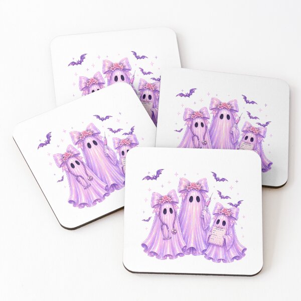 Item preview, Pink Holographic Ghost Nurses - Cute Spooky Nurse Squad Halloween Y2K Halloween Ghosts designed and sold by Neurospicy Trolls.