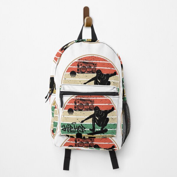 Item preview, Retro 80s Skateboarder Silhouette with Boombox and Urban City Sunset designed and sold by V8Green.