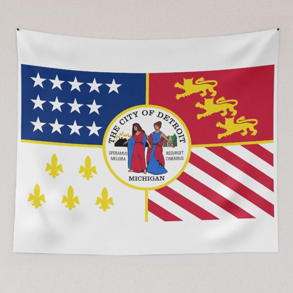 Item preview, Historic City of Detroit Flag designed and sold by MadcapPrints.