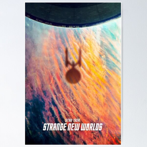 Item preview, Star Trek Strange New Worlds Original Custom Vintage Movie Poster Wall Art Tee Design designed and sold by Cool Robot Bro..