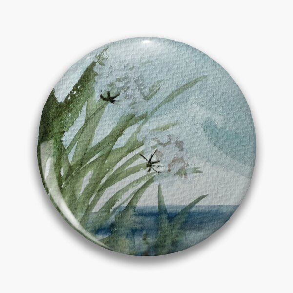 Item preview, Watercolour Lakescape with Queen Anne’s Lace designed and sold by LakeArtWorks.
