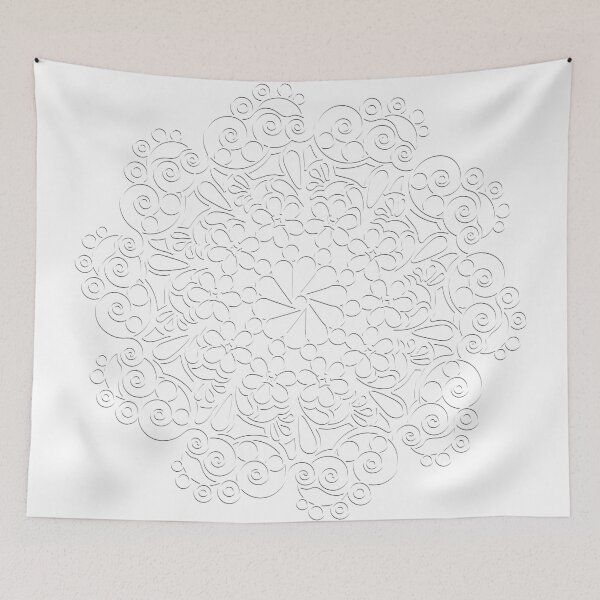 Item preview, White mandala of love designed and sold by C R E A R T U A.
